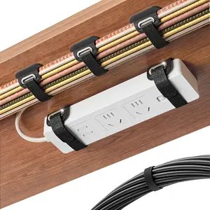 Management Under Desk, ? Power Strip Compatible?  Grip Cord Organizer for Large  Bundle,  Wire Clips Hider with Tight and Lock Design,  Office Essentials,8 Pair
