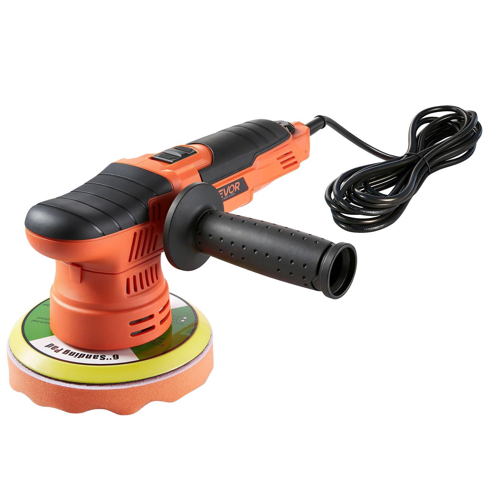 VEVOR Car Buffer Polisher, 6-Inch Dual Action Polisher Buffer Waxer, 650W 6 Variable Speeds 2000-6800RPM Random Orbital Polisher Kit for Cars Detailing, Waxing, Polishing VEVOR Car Buffer Polisher, 6-Inch Dual Action Polisher Buffer Waxer, 650W 6 Variable Speeds 2000-6800RPM Random Orbital Polisher Kit for Cars Detailing, Waxing, Polishing