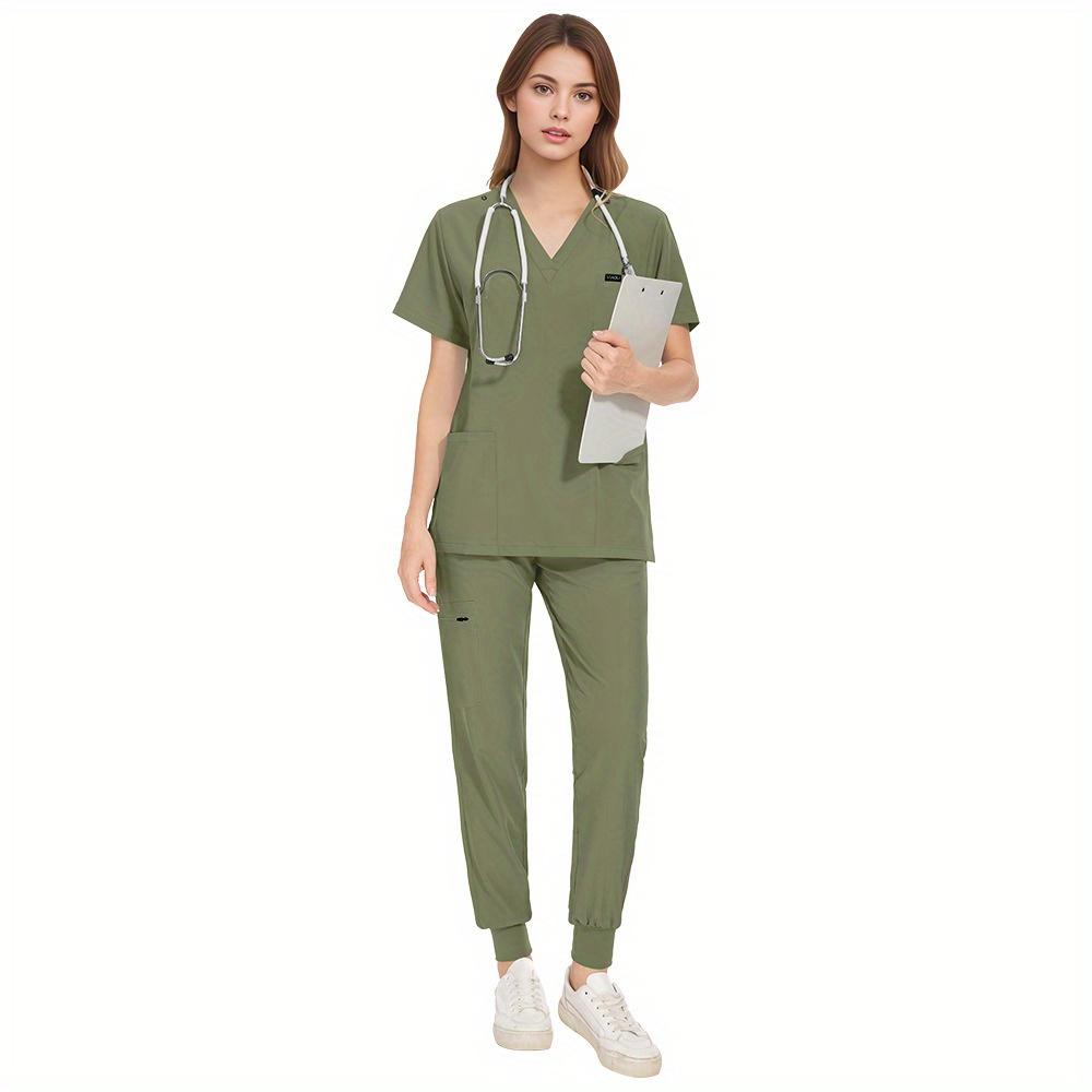 Uniforms Woman Scrub Set Nurse Beauty Salon Workwear Clinical Scrubs Top + Pant Spa Doctor Nursing Tunic Suit