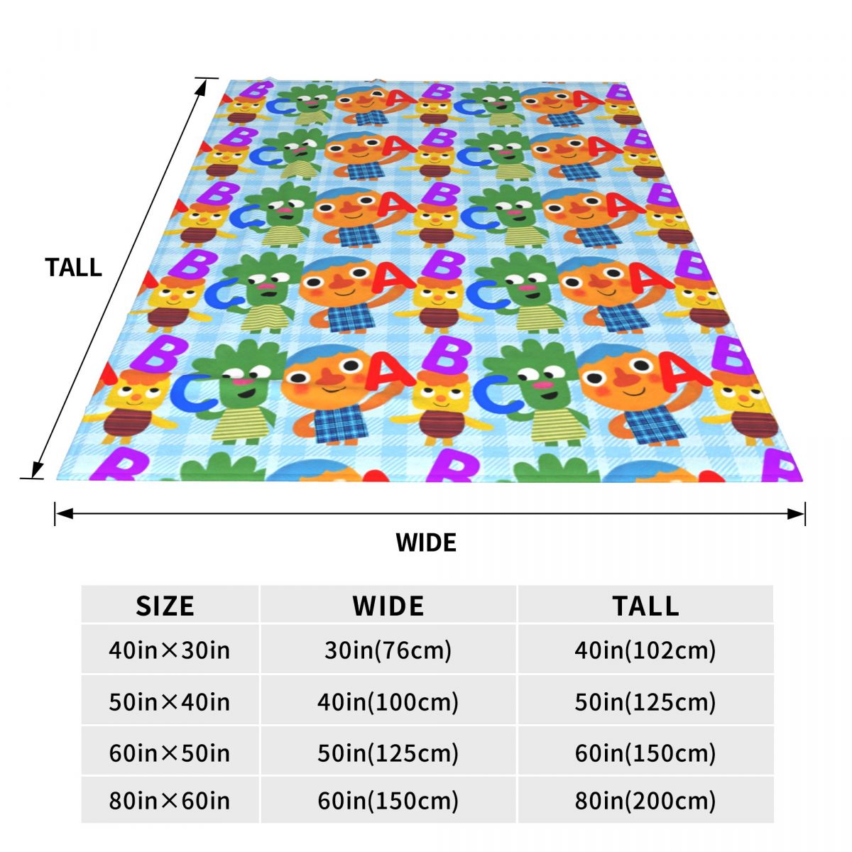 Noodle & Pals Blanket Soft Micro Super Nursery Rhymes Songs Plush Throw Blanket For Living Room Picnic Flannel Bedspread Bed