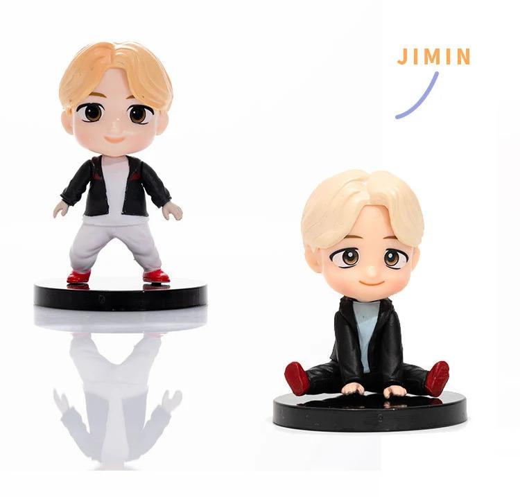 7pcs/Set Bangtan Boys Groups Rm Jin Suga Jhope Jimin V Jungkook Doll Model Toy Action Figure Star Idol Cute Army Gift For Kids