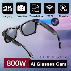 New Al Smart Camera Glasses, 8MP Hands-Free Video & PhotoRecording,Photochromic UV Protection Lenses, Bluetooth Wearable Glasses for Travel & Outdoor
