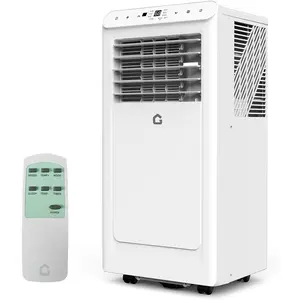 8000 BTU Cooling, Portable Air Conditioner Quiet Operation, Remote Control, Fan Modes, Fits Rooms Up to 700 Sq Ft, 24-Hour Timer, Easy Window Installatio