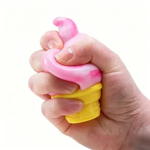 NEW Colorful Ice Cream ShapedDoh Nice Cream Cone Sensory Stress Reliever Fidget Toy for Anxiety Focus Adults & Kids
