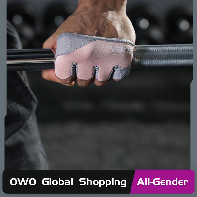 [Anti-Slip Fitness Gloves] 2pcs Unisex Half-Finger Fitness Gloves |   Anti-Slip Breathable Quick-Dry Moisture-Wicking Fabric, Ergonomic Finger Support & Lightweight for Yoga, Pilates, Gym Workouts - Light Gray/Pink/Black, Gym Accessories