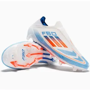 High Top FG Long Stud Soccer Cleats, Non-Slip Artificial Grass Football Shoes, Lightweight Shockproof Professional Competition Training Sneakers for Men Women Students Youth