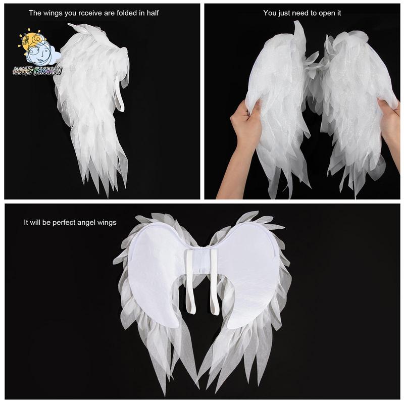 Adult Angel Wing Lightweight Feather Angel Wings and Halo Headband Cosplay Costumes Props for Party Accessories Adult Angel Wing Lightweight Feather Angel Wings and Halo Headband Cosplay Costumes Props for Party Accessories