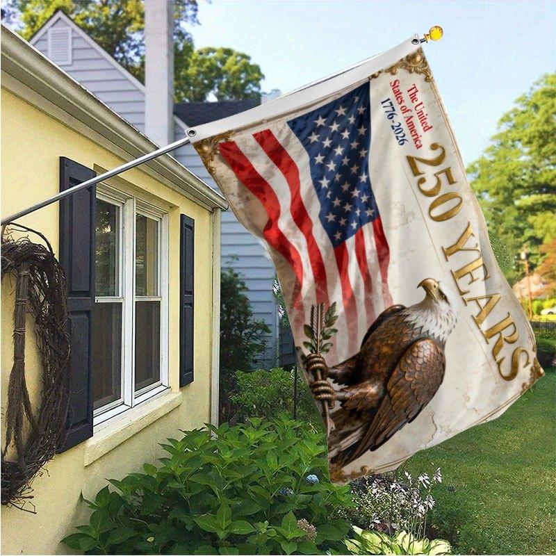 1pc 1776-2026 250th Anniversary American Flag for Ship, House and Party Decorations, American Flag Decorations, Anniversary Celebrations, Yard Decorations, Anniversary Celebration Decor, Yard Display Flag, Large Outdoor Flag, Anniversary Edition Flag