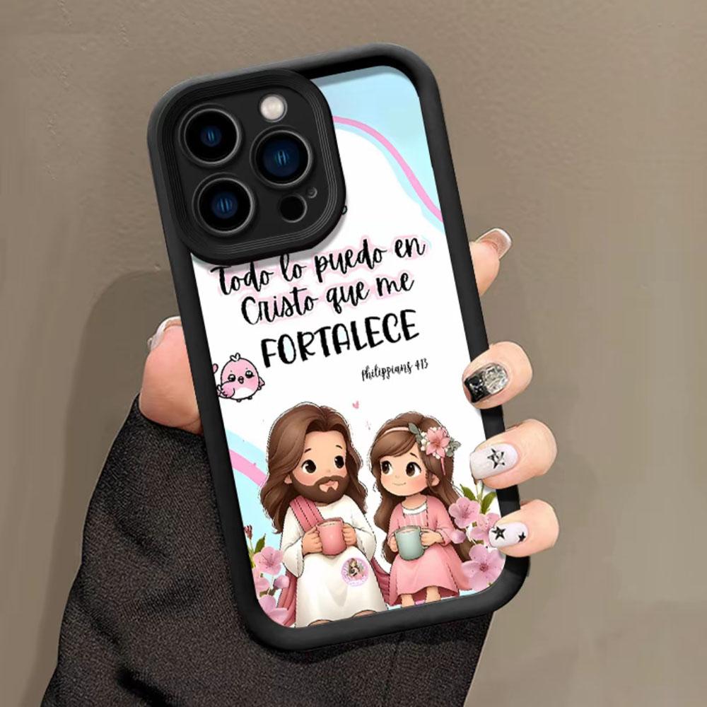 Bible Verse Aesthetic Christian Pattern Junk Phone Case for iPhone 17 Pro Max 16 E 15 14 Plus 13 12 11 Pro Max & Samsung S21S22 S23 S24 S25 S26 Ultra Plus, Soft Cover, Tuff Shockproof Protective Cover