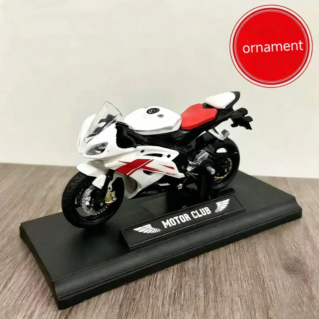 1:18 Scale Zinc Alloy Motorcycle Model, High-Quality Durable Metal Structure, Manual Push, Realistic Design, Ideal for Boys' Collection and Outdoor Play