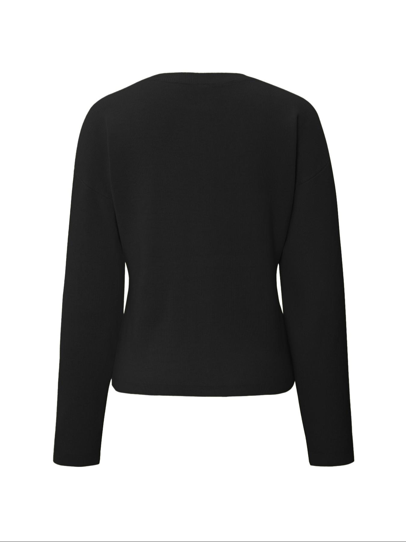 Women's Casual Basic Long Sleeve Sweater, Plain Color Knit Cardigan, Fall Season Slim-Fitting Outerwear for Daily Wear, Knitwear, Womenswear