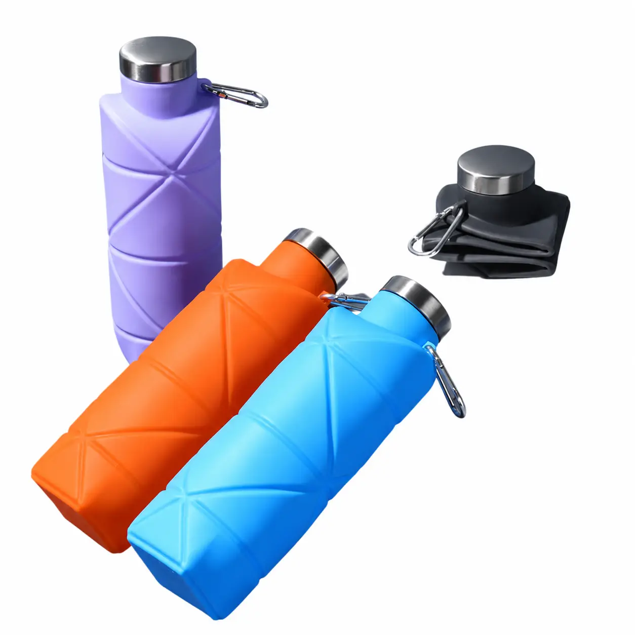 Collapsible Silicone Water Bottle for Hiking, Camping, and Travel – Lightweight, Leak-Proof, BPA-Free Foldable Drinking Cup with Ergonomic Grip and Compact Design for Backpackers, Cyclists, and Outdoor Enthusiasts