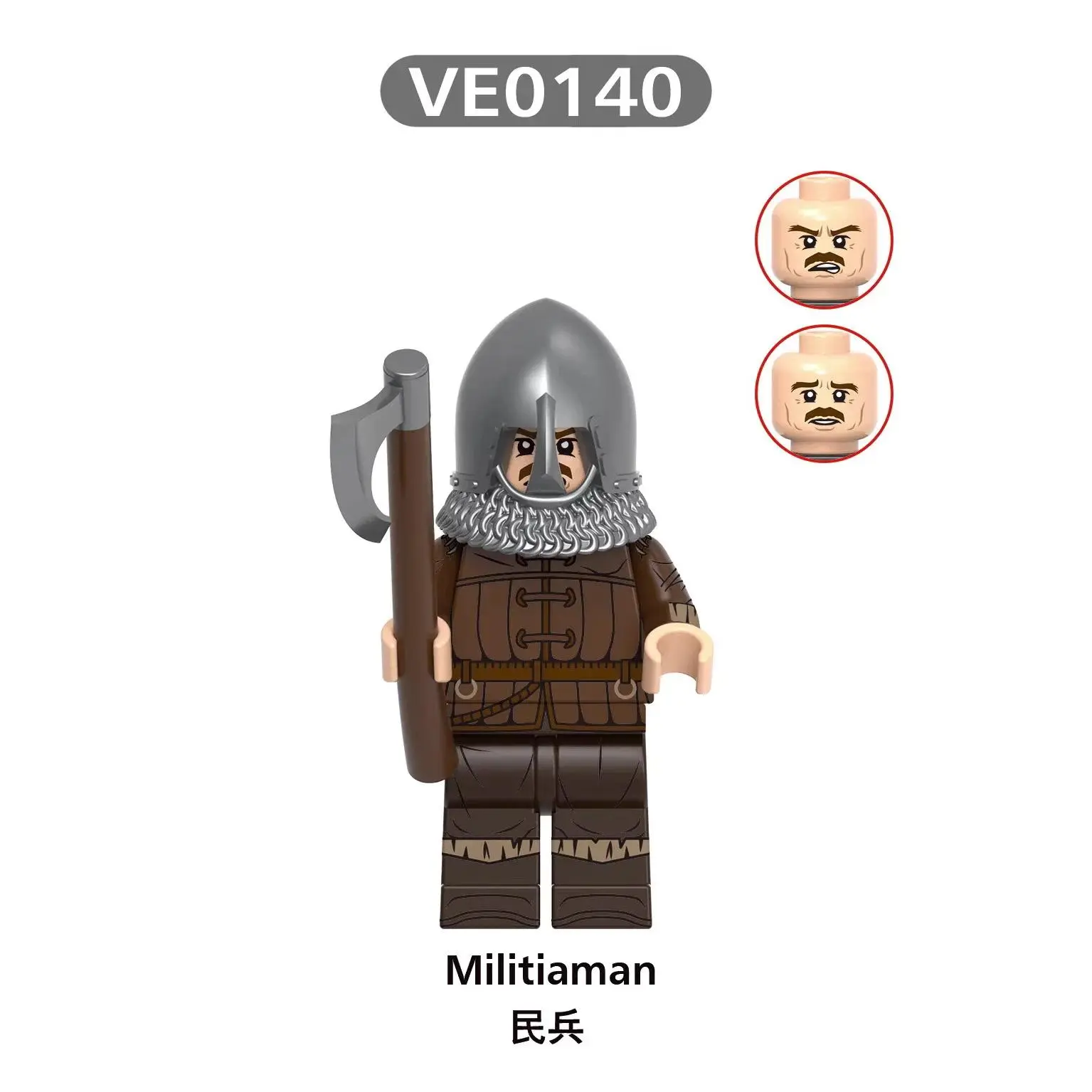 2026 new hot item V1006 medieval series soldier, militia, warrior, crossbowman building block toy figurine