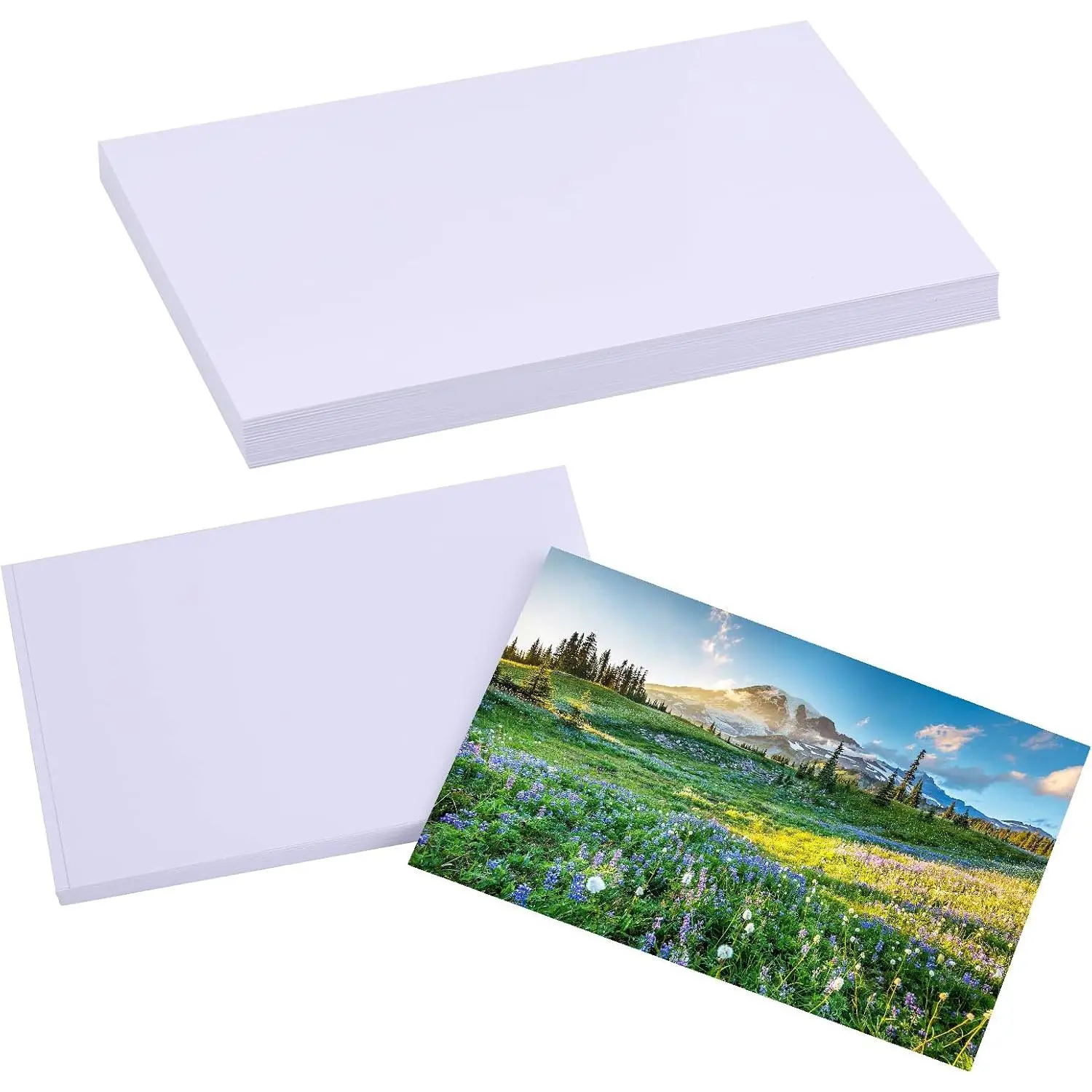 Photo Papers, 50 Sheets Glossy Photo Printer Paper 4"x6" | 180gsm Inkjet Printing Photo Paper Clear Image for Album DIY, Printing Photos, Covers, Advertisements, Recipes, Invitations