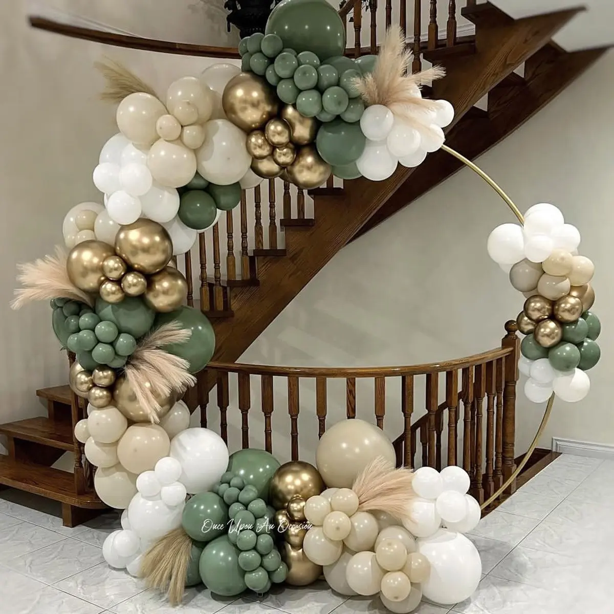180pcs White Green Beige Balloons Garland Arch Kit Set, Kids Boy Girl Jungle Birthday Decoration Balloon Party Supplies, Wedding Baby Shower Christening Baptism Decor, Balloon Arches Decorations
