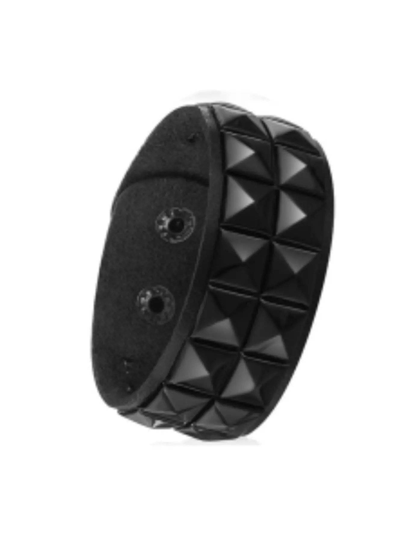 Double Row Square Rivet Leather Wide Bracelet, Punk Gothic Rock Style Adjustable Wristband, Unisex Concert Streetwear Accessory