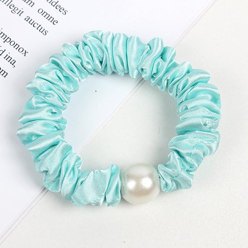 Hair Accessories Scrunchies for Women Variety Pack Hair Ties Scrunchies Hair Elastics Pastel Hair Ties Multicolor Easter Basket Stuffers for Kids,No Damage Hair Ties Scrunchies Pearl Hair Ties Gift for Her