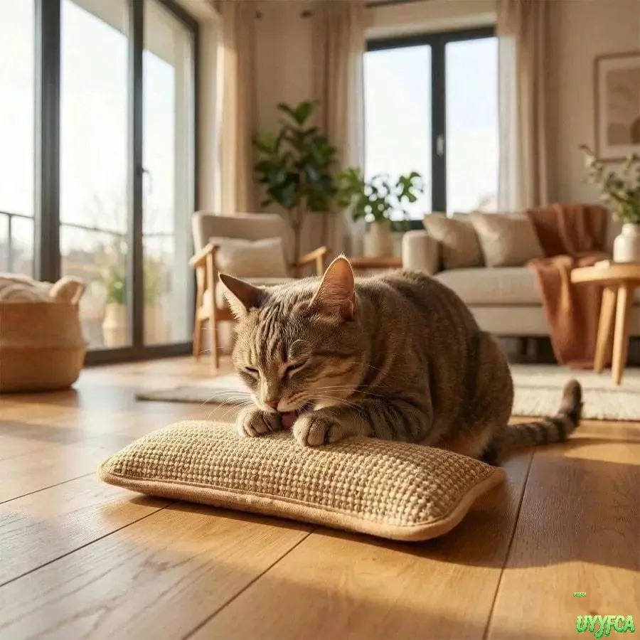 11 Inch Sisal Cat Kicker Toy Pillow, Natural Organic Catnip Filled Interactive Chew Toy, Dual-Sided Woven Sisal Soft Edge Kitten Scratching Pillow,Biting Exercise, Durable Bite Resistant Indoor Cat Exercise Toy For Kittens Adult Cats Daily Play tiktokshop
