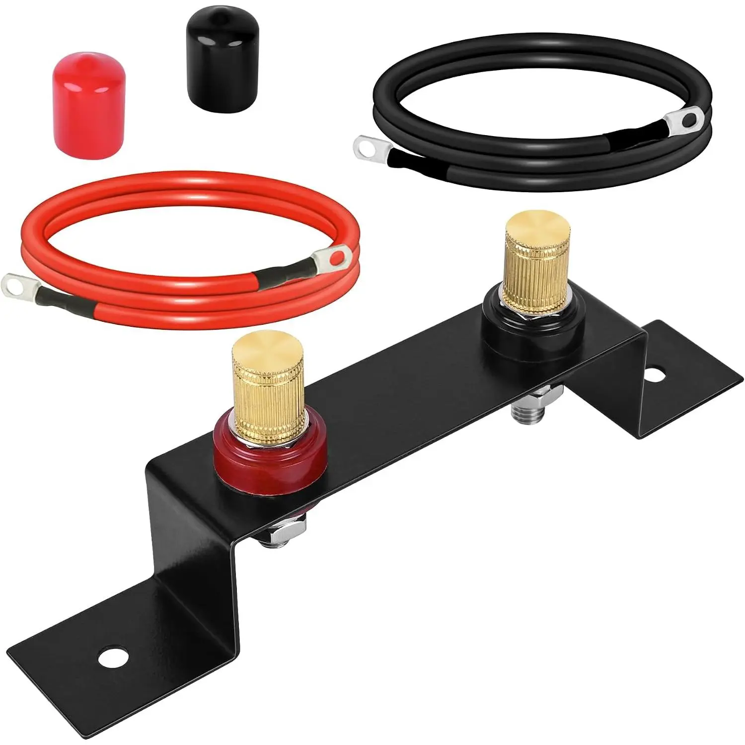 Battery Relocation Kit, Battery Jump Post Kit Heavy Duty Remote Battery Terminals Charging Post with Bracket Cable Compatible with UTV ATV Car Trucks RV Tractor Boat,men,christmas,