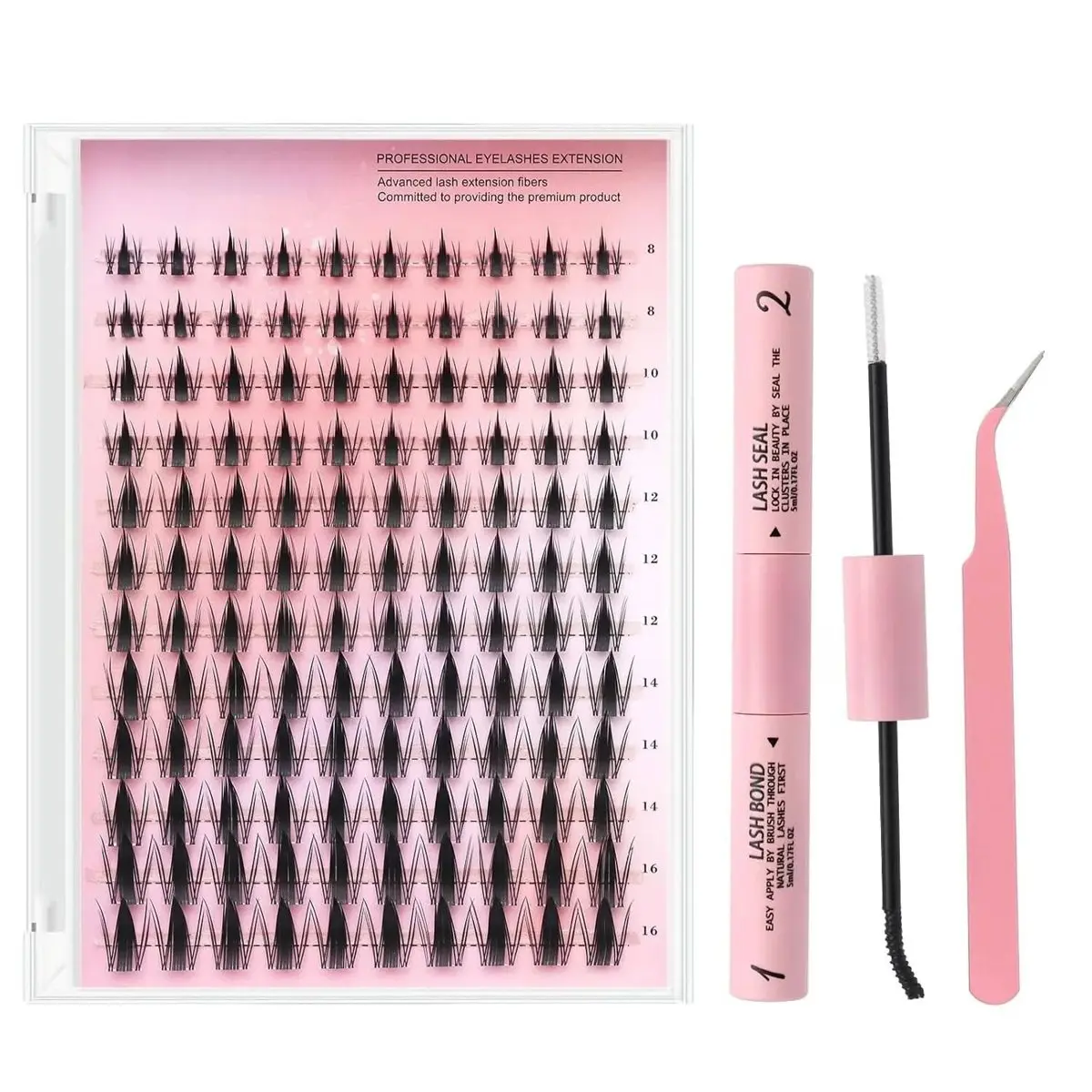 Lash Clusters Manga Individual Lashes Wispy Eyelash Clusters WideSpan Eyelash Extension Kit  Wet-Look Spiky Cluster Lashes (Aesthetic‌ Kit)