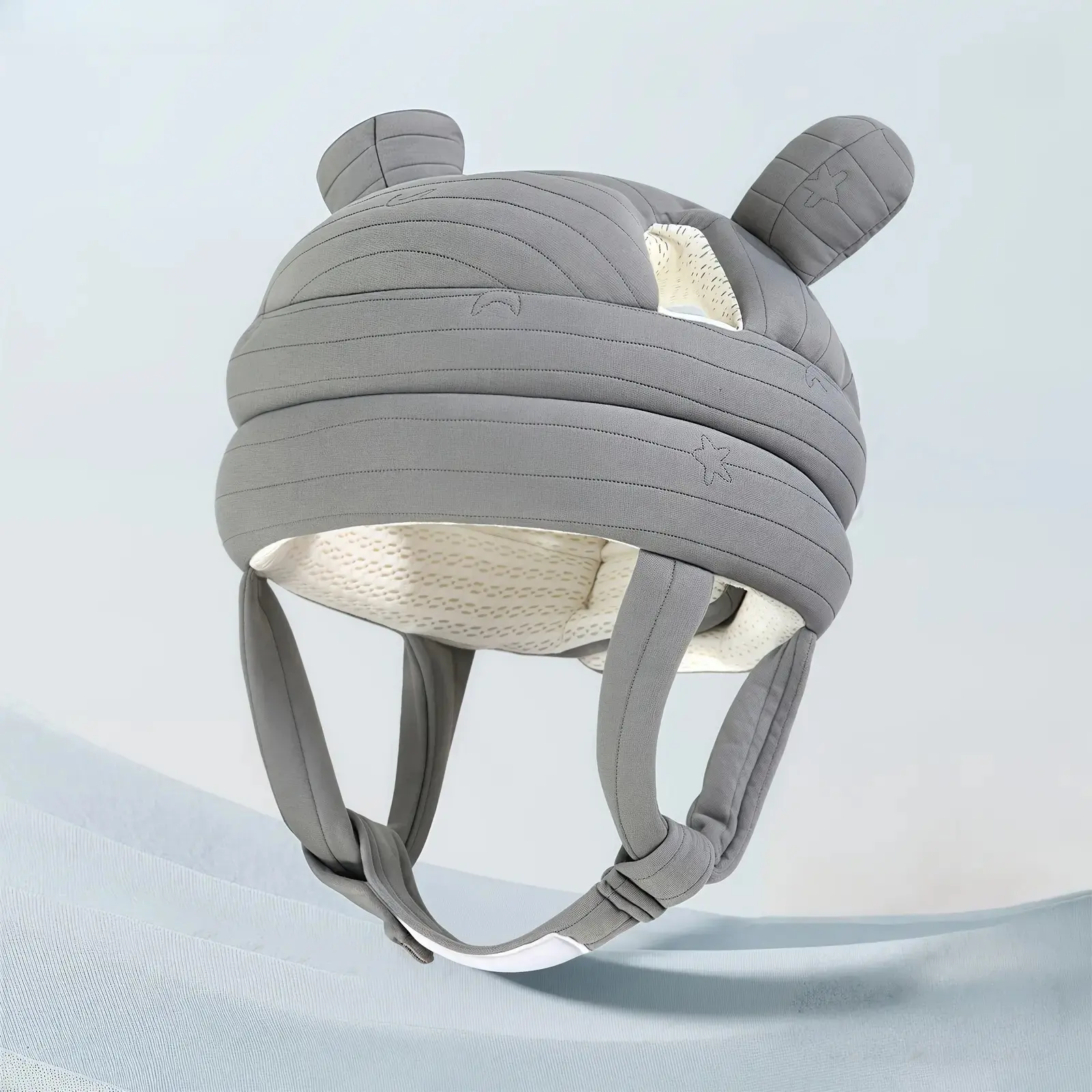[kids Walker Anti-Fall Hat] 1pc Bear Ear American-Style kids Walker Anti-Fall Hat, Adjustable Baby Crawling Walker Anti-Collision, Suitable for 6-24 Month Old kids Walking Head Protection Device