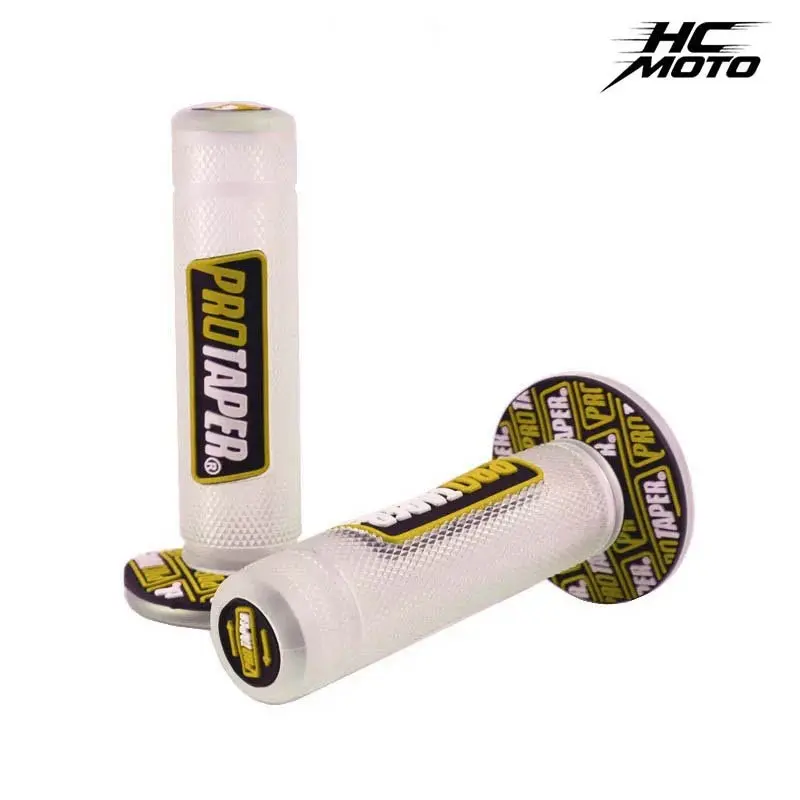 22mm Protaper Clear Handlebar Grips, Non Slip Rubber Grips for Dirt Bike Atv, Durable and Comfortable Motorcycle Accessories