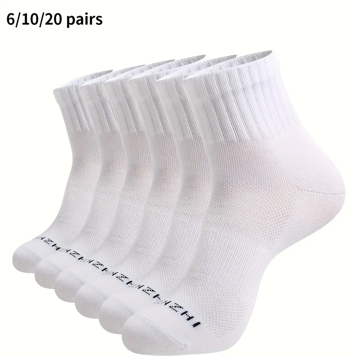 6/10/20pairs Women's Socks - Athletic Quarter Cut Ankle Socks
