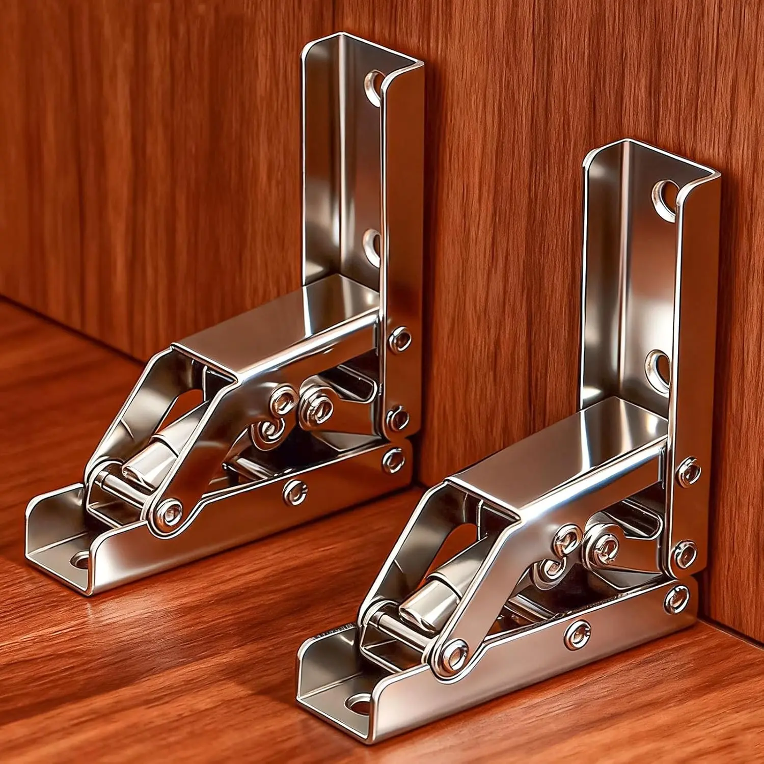 2 Pack Locking Hinge Folding Table Brackets 0°-90°-180°
