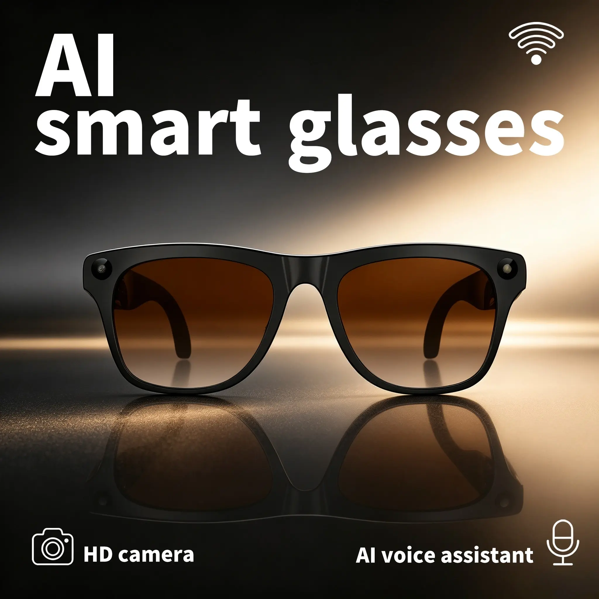 Xkone Smart Ai Camera Glasses, 8mp HD Recording, Touch Control, Bluetooth-compatible Wireless, Real-Time Translation, Ideal for Travel & Vlogging