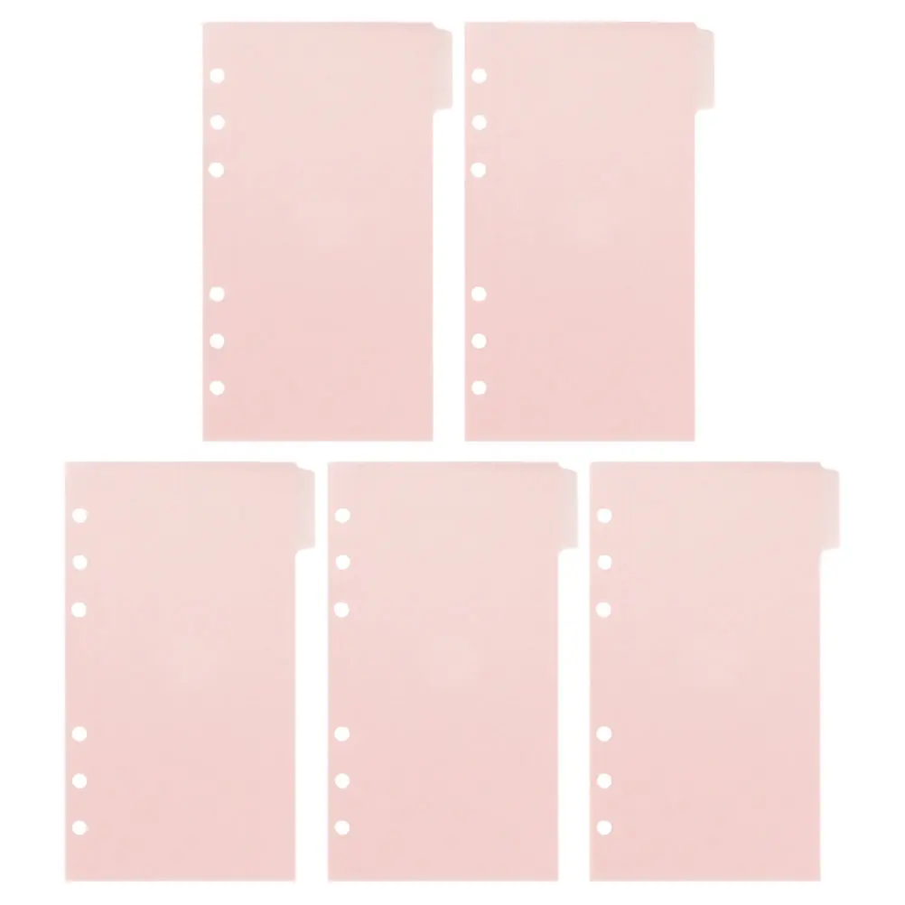 1 Set Binder Pockets Document Wallet 6 Holes Binder Pockets Plastic Binder Folders Bag