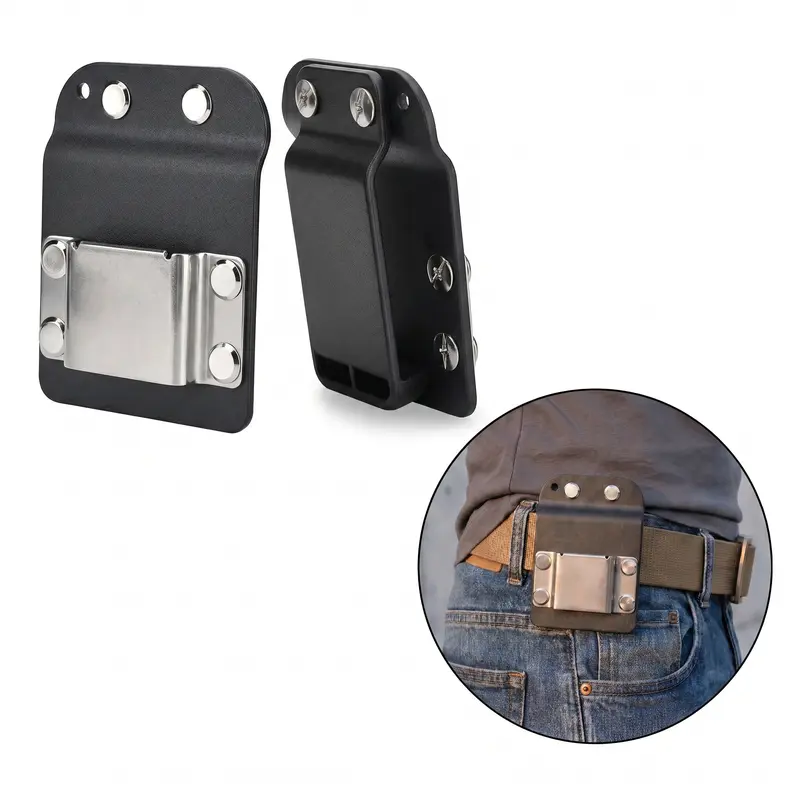 DrillCatcher Rectangular Metal Drill Clip Holder, Low-Profile Quick Release Tool Belt Accessory, Fits Up to 2" Belts, Compatible with Impact Drivers & Nailers, All-Season Work Accessory for Carpenters-YY0, Work Accessories, All Seasons