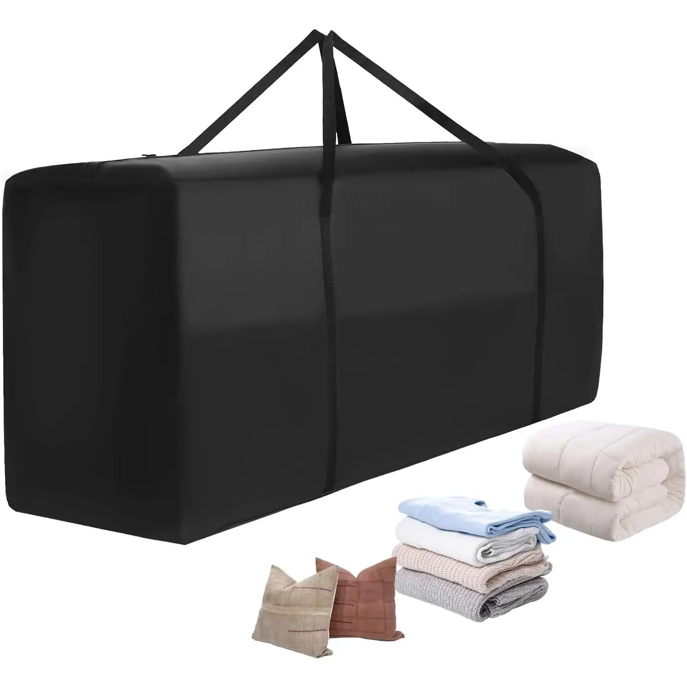 177 Gallon Extra Large Waterproof Patio Cushion Storage Bag with Handles & Dual Zippers, Fits up to 12 Ft Trees, Holiday Decorations, Cushions & Furniture, 68" x 30" x 20"
