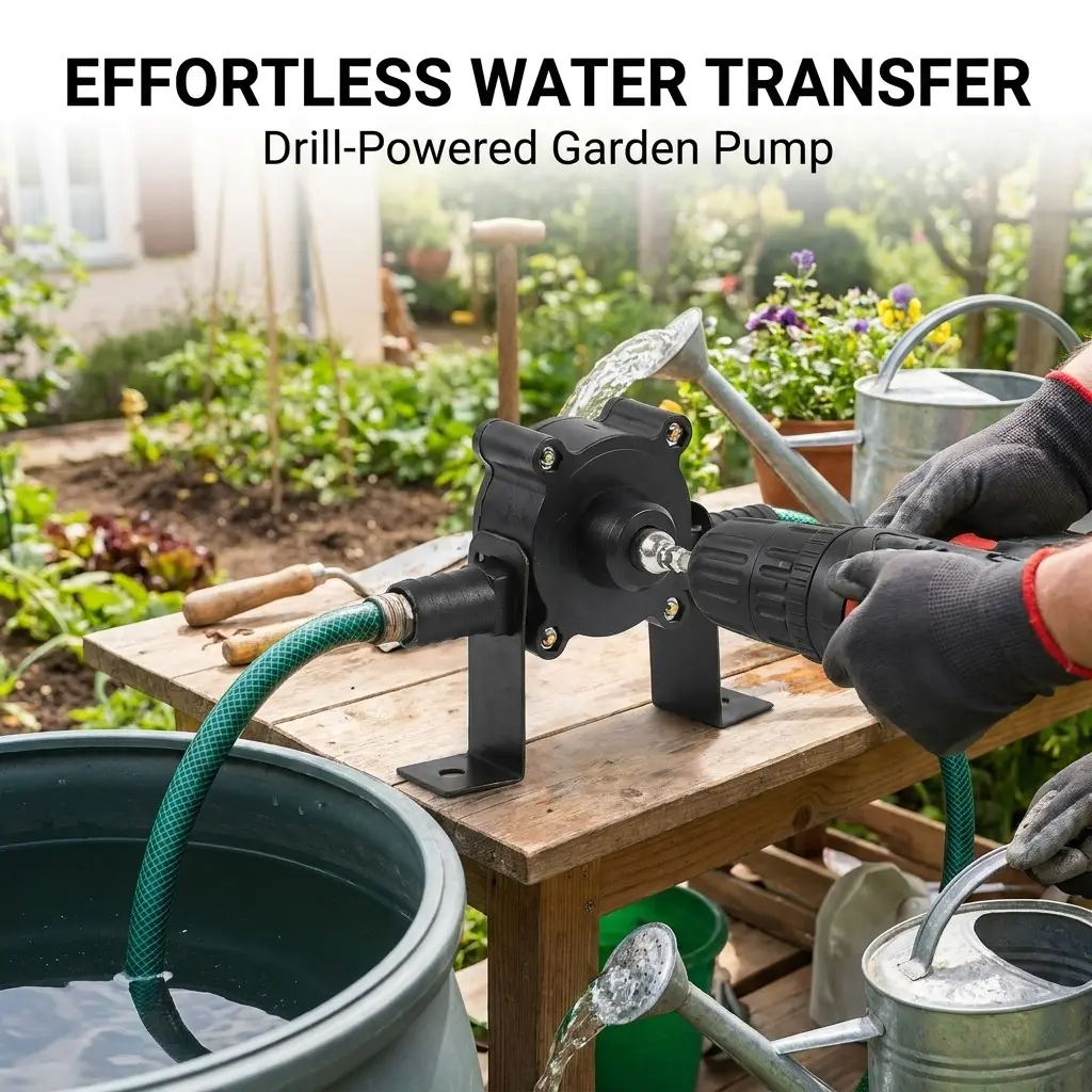 Home Use Small Water Pump, Hand Drill Water Pump, Portable DC Water Pump, Self-Priming Centrifugal Pump, Convenient and Efficient