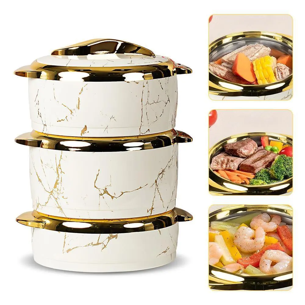 Luxury 3-Piece Thermal Casserole Dish Set with Lids, Insulated Stainless Steel Container for Hot & Cold Food#DealsForYouDays