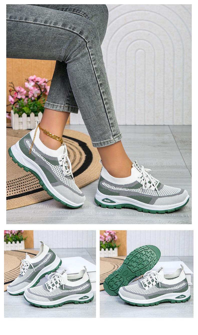 New women's sneakers, fly-knit mesh shoes, low-cut lightweight casual shoes, comfortable and versatile single shoes