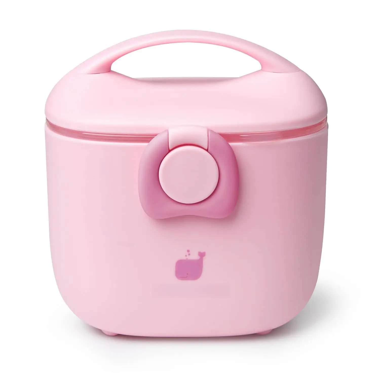 Portable Compact Baby Formula Dispenser Container with Carry Handle, Scoop, 8.8oz/250g (0.55lb) for Travel & Outdoor Activities (Light Pink)
