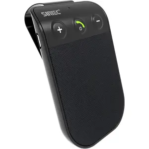 Bluetooth Car Handsfree Speaker Phone Kit for Cell Phone - AUTO Power On Off Support Siri Voice Assistant Wireless Kit with Visor Clip