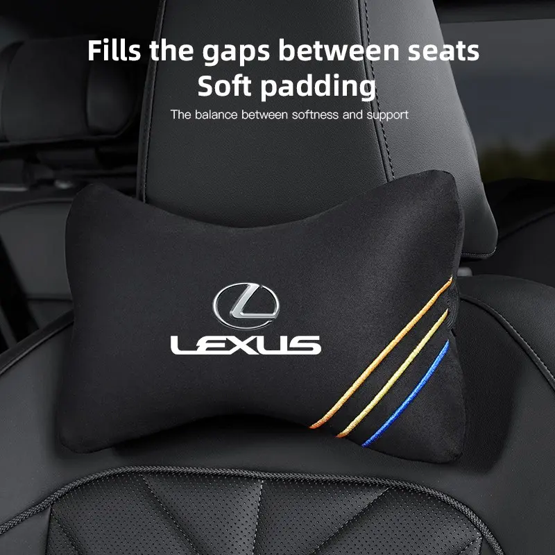 Car Headrest Neck Support Seat Lumbar Cushion Neck Pillow For Lexus F-SPORT ES RX NX LS UX LM LX GX LC RZ IS CT GS RC HS SC TX LBX IS300 RX350 LS500 LX600 NX260 CT200 Car Accessories