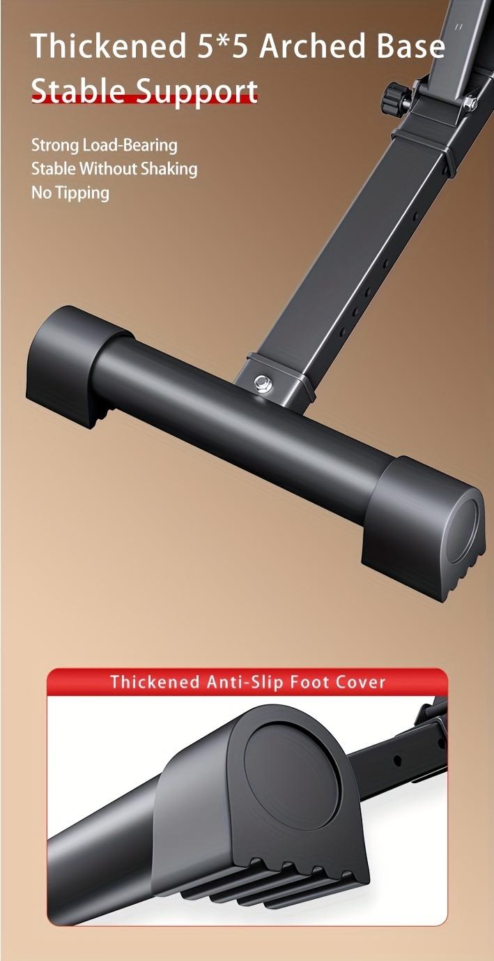 Sports equipment 1pc Adjustable Weight Bench For Full Body Workout, Foldable Bench Press Bench With Resistance Bands, For Strength Training, Body Workout