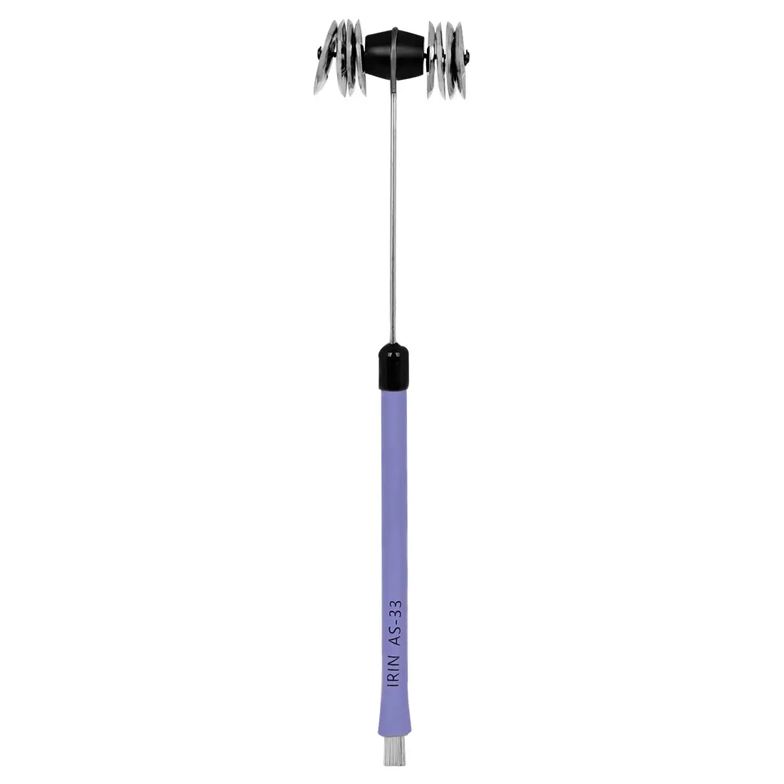 Irin As-33 Drum Brush with Rhythm Bell, Dual-Use Steel Wire Drum Brush, Ideal for Snare and Bass Drums, Essential Percussion Tool