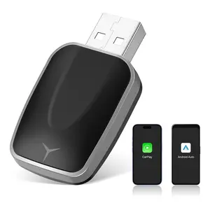 Two-In-One Carplay Wired to Wireless Adapter, Y9 Model, Abs Enclosure Material, No Ca Prop 65 Re, Ideal for Vehicle Connectivity