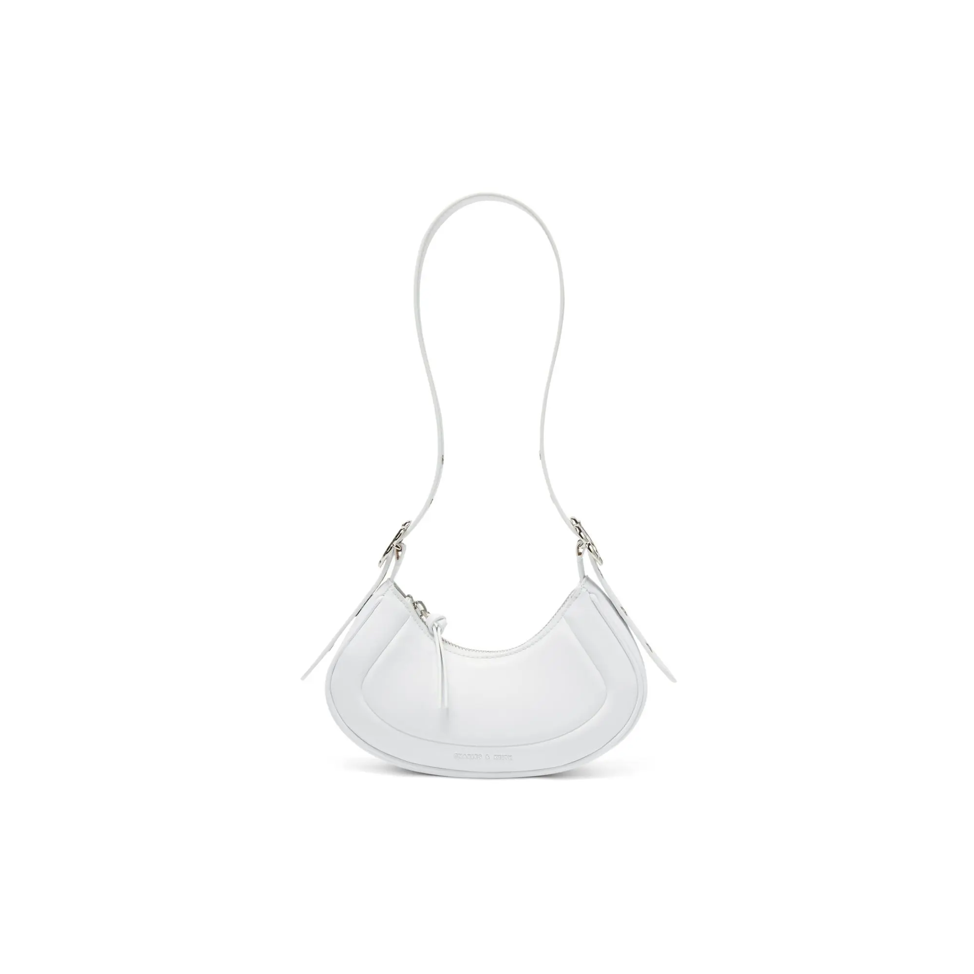 Charles & Keith Petra Pea Bag – Synthetic Leather Crossbody Handbag for Women, Minimalist Style, Multiple Colors