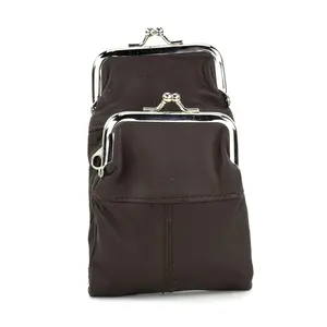Vintage Textured Hard Cigarette Storage Box - Stylish Daily Use Smoke Organizer with Double Side Buckle & Zipper Pocket, Durable Portable Smoking Accessory Pouch (Coffee Tone)