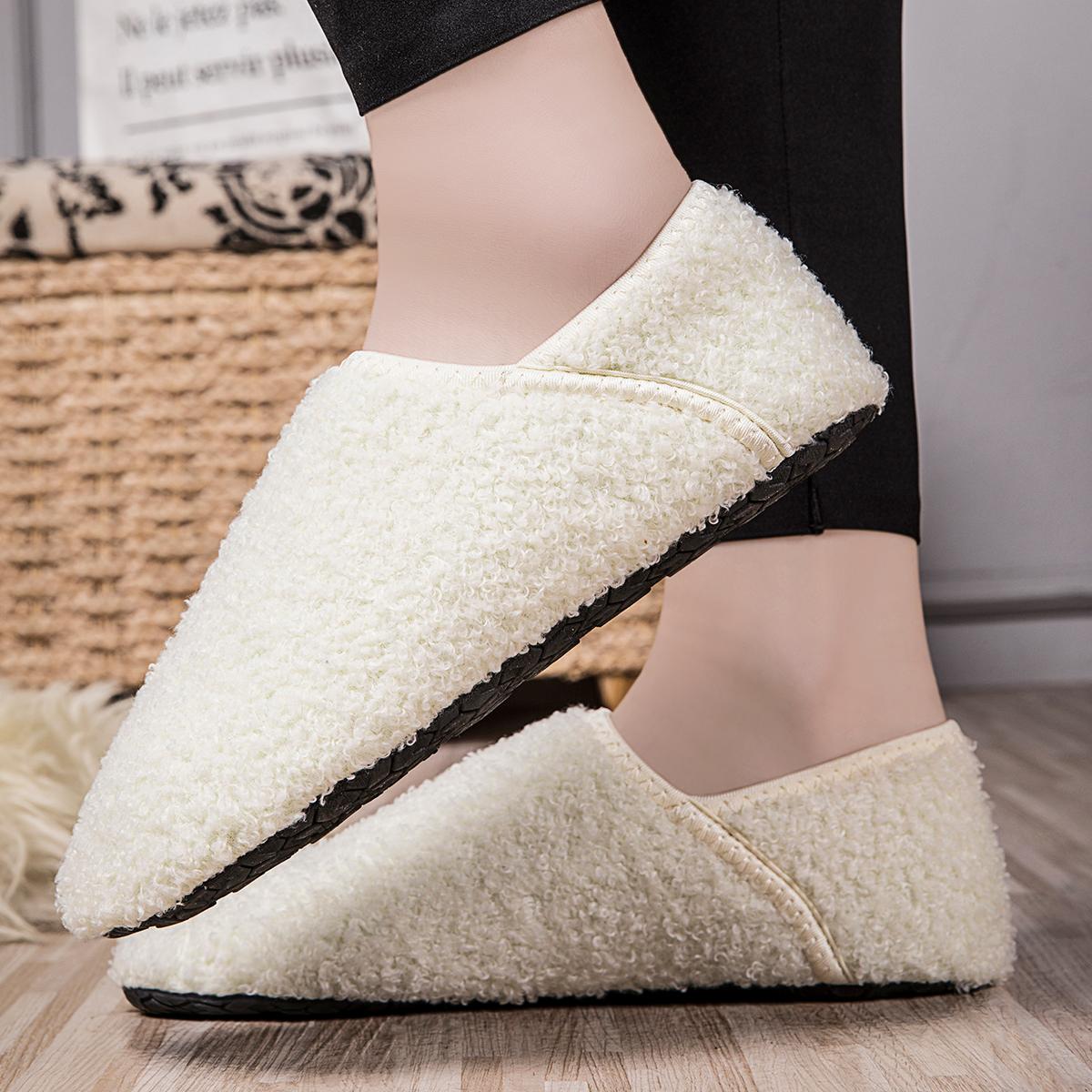 Winter Cotton Shoes for Women House Slippers Cozy Sock Shoes with Soft Rubber Sole Slip On for Indoor Outdoor SpringStatements
