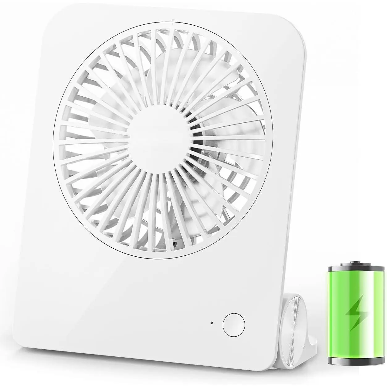 Desk Fan Small Portable Fan 2000 mAh Rechargeable , 4.5 Inch | 180° Tilt Folding,  , Quiet Mini Travel Fan with 3 Speeds Adjustable for  Office Desktop