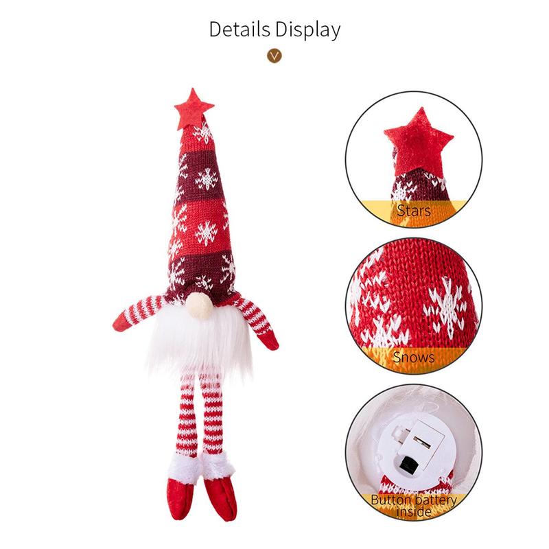 Cute Elf Design Hanging Light, 1 Count/3 Counts Creative Long-legged Doll Hanging Decor, Home Wall Decor Supplies for Living Room Bedroom, Great for Holiday Decoration Fireplace Window Decoration, Christmas Decoration, Decorative Ornament