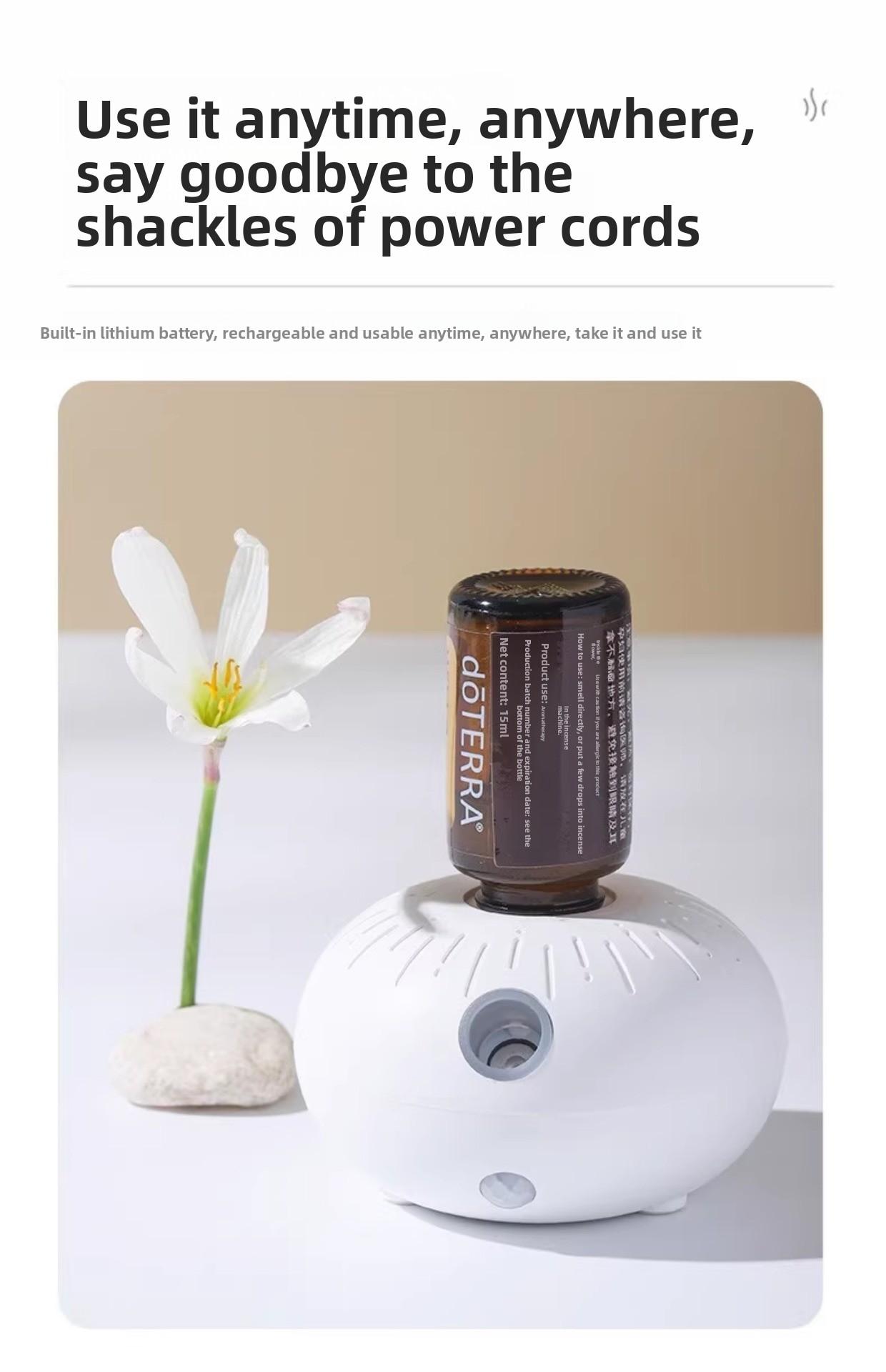 Essential Oil Aromatherapy Diffuser Sensor Atomization Automatic Fragrance Sprayer Portable Wireless Mini Scent Machine for Bedroom Daily Use