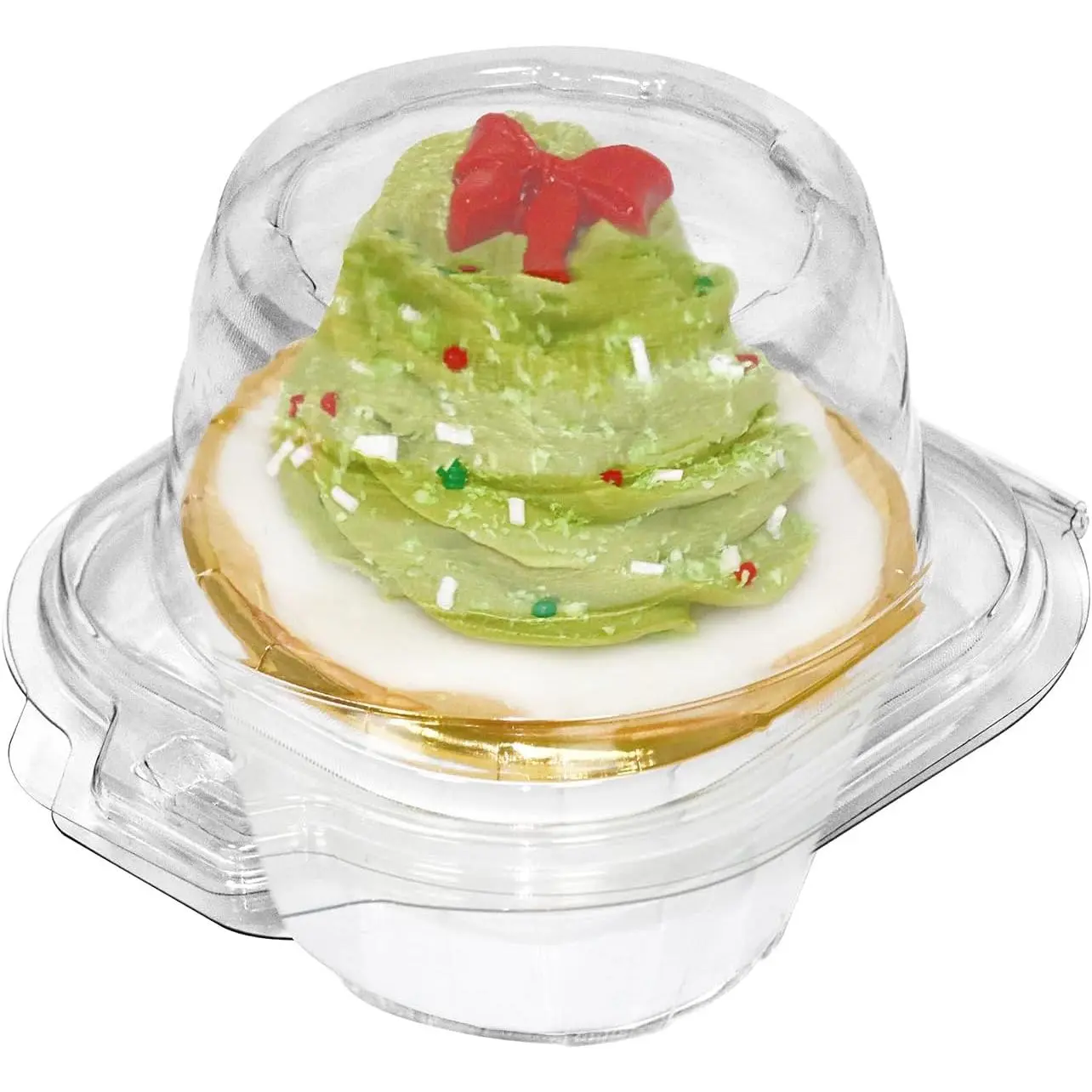 Individual Cupcake Containers, Clear Plastic, 25 count | Clear Cupcake Holder with , Disposable Cupcake Carrier for Bakery, Storage Box for Parties, Bake  Packaging