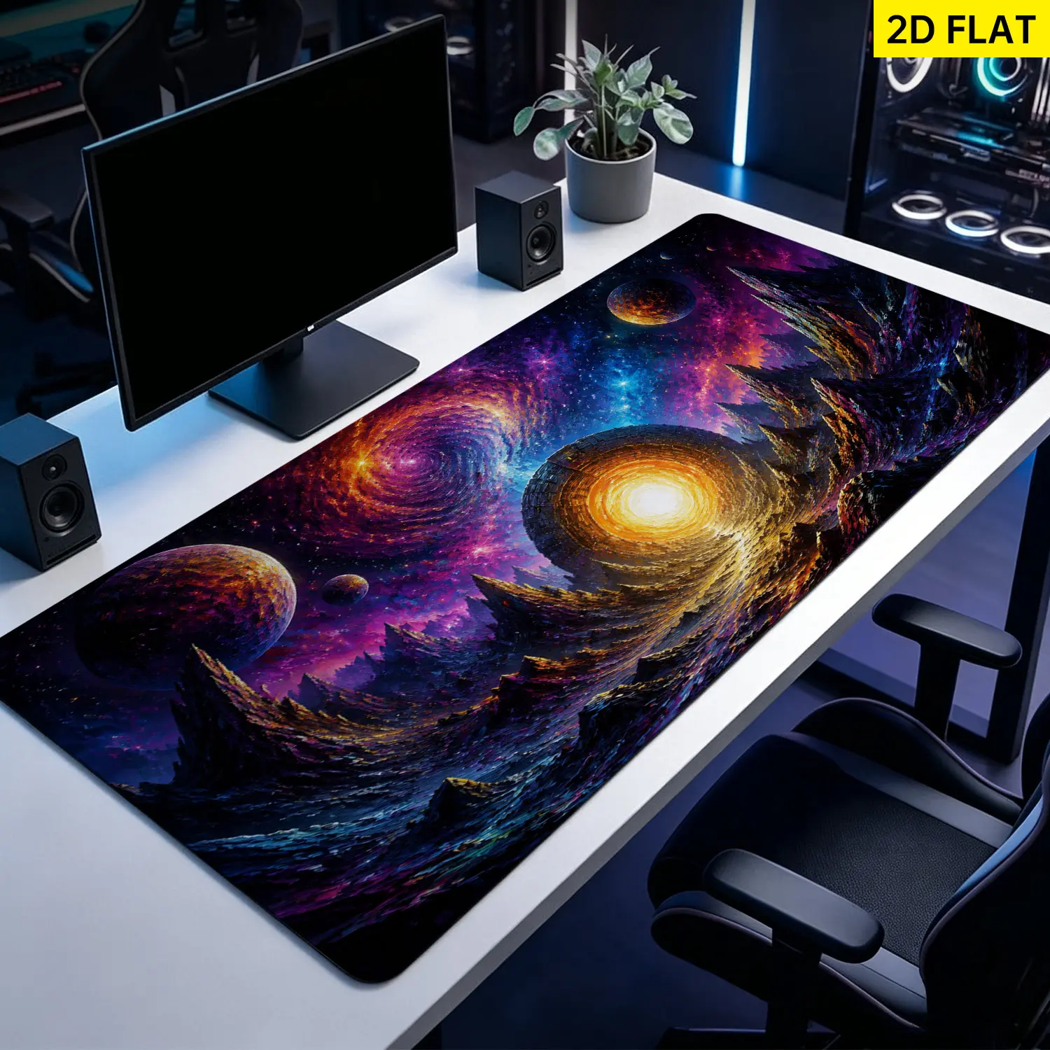 Extra Large cosmic galaxy portal Mouse Pad,Non Slip Rubber Pad,Desktop Decoration Drotection Pad,Washable,Lock Edge Multi Size,Premium Multipurpose Mousepad For Office,Gaming Desk,Gift for Family and Friends