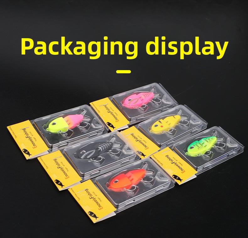 60mm Multi Jointed Fishing Lure Double Hooks Colorful Sinking Lure for Bass Trout